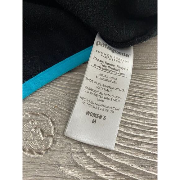 Patagonia Womens Synchilla Snap-T Fleece Pullover Jacket Size Medium Black - Picture 8 of 8